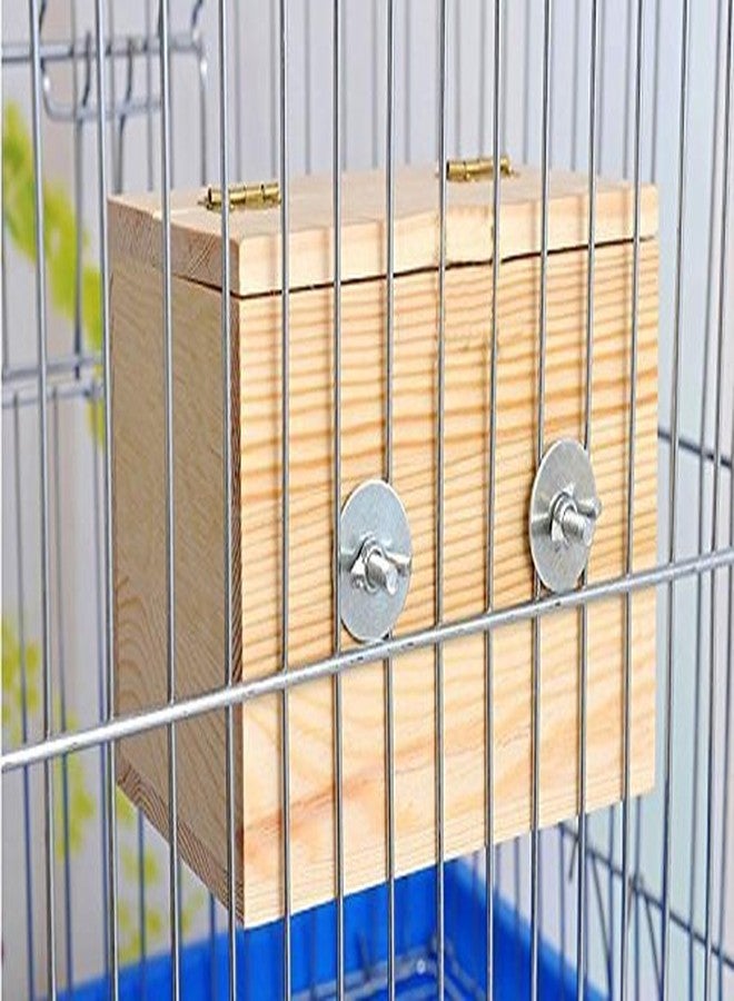 Western Era Natural Wood Bird Nest, Breeding Box with Perch for Budgerigar, Budgeri, Lovebird, Parrot Finch & Canary Bird. - Image 4